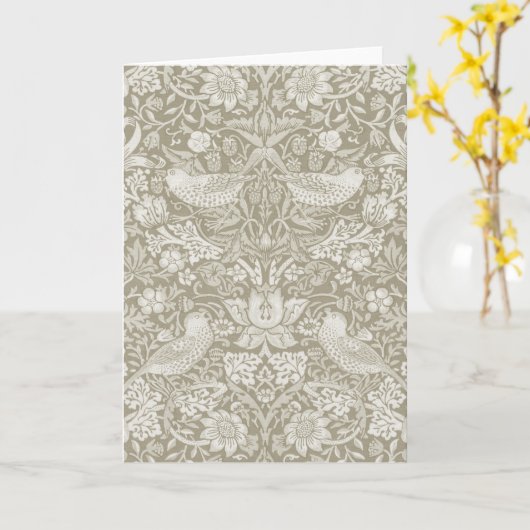 Carte Ivory, Thief fraise, William Morris (Fleur jaune)