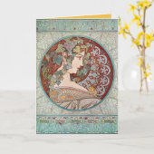 Carte Ivy Goddess Mucha (Fleur jaune)