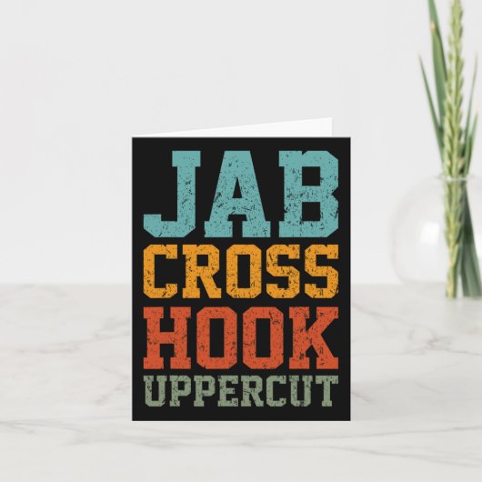 Carte Jab Cross Hook Uppercut Funny Boxing Entraînement (Devant)