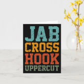 Carte Jab Cross Hook Uppercut Funny Boxing Entraînement (Fleur jaune)