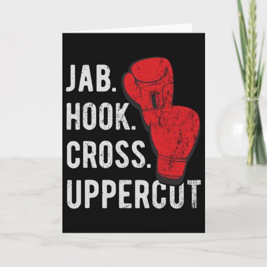 Carte Jab, Hook, Cross, Uppercut - Kickboxing et Boxe (Devant)