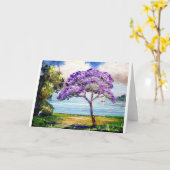 Carte Jacaranda Arbre Tropical Art (Fleur jaune)
