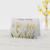 Carte Jacinthe jaune Anniversaire (Fleur jaune)