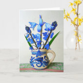 Carte Jacinthes des bois dans une cruche (Fleur jaune)