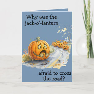 Carte "Jack effrayé" Plaisanterie pour enfants Halloween