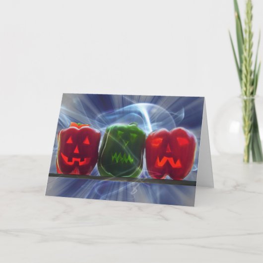 Carte Jack-o'-lantern Bell Peppers (Devant)
