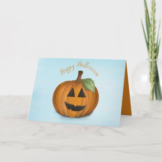 Carte Jack-o'-lantern dans PatchCard Citrouille (Devant)