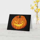 Carte Jack-o'-lantern halloween (Fleur jaune)