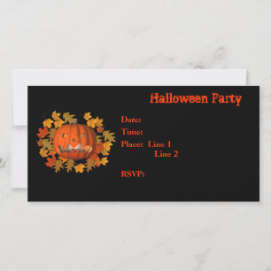 Carte Jack-o'-lantern Invitation de la fête d'Hall