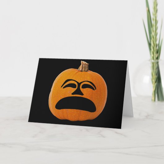 Carte Jack o' Lantern Malheureux Face, Citrouille d'Hall (Devant)