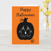 Carte Jack O-Lantern pour les bandes d'Halloween (Fleur jaune)