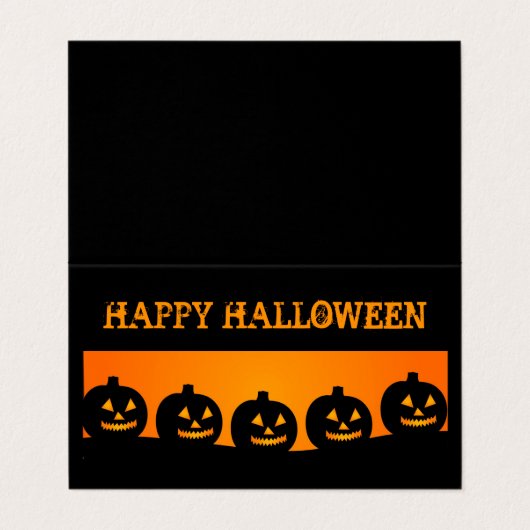 Carte Jack-o'-lantern Silhouettes Classroom Exchan (Extérieur déplié)