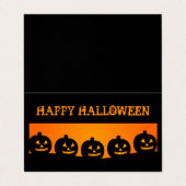 Carte Jack-o'-lantern Silhouettes Classroom Exchan (Extérieur déplié)