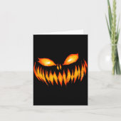 Carte Jack O Lantern Y Carved Pumpkin Face Halloween Cos (Devant)