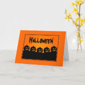 Carte Jack-o-lanterne Halloween personnalisée (Fleur jaune)