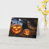 Carte "Jack O' Lanterns & Jet" Message d'accueil (Fleur jaune)