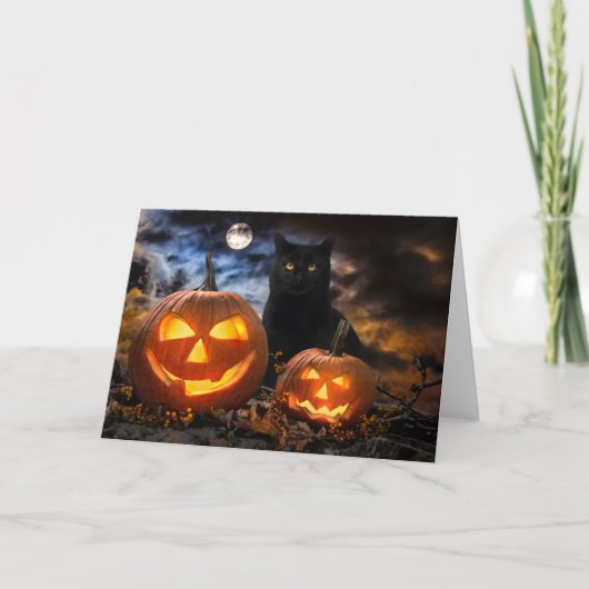 Carte "Jack O' Lanterns & Jet" Message d'accueil (Devant)