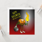 Carte Jack-o-lanterns Trick ou Treat (Devant/Arrière en situation)
