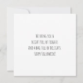 Carte Jack O'lantern dehors pour tromper ou traiter (Dos)