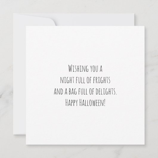 Carte Jack O'lantern dehors pour tromper ou traiter (Dos)