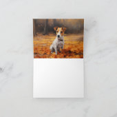 Carte Jack Russell à l'automne Feuilles automne Inspire (Intérieur)