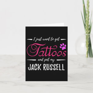 Carte Jack Russell Amoureux des chiens Tattoo Funny Chie