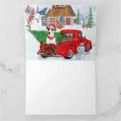 Carte Jack Russell Chien à Noël Livraison Camion Neige (Intérieur)