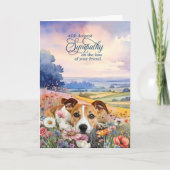Carte Jack Russell Dog with Wildflowers Pet Sympathy (Devant)