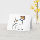 Carte Jack Russell Terrier (Fleur jaune)