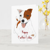 Carte Jack Russell Terrier (Fleur jaune)
