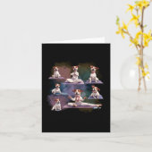 Carte Jack Russell Terrier Chien Jack Russell Yoga Pots  (Fleur jaune)
