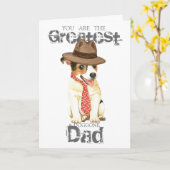 Carte Jack Russell Terrier Papa (Fleur jaune)