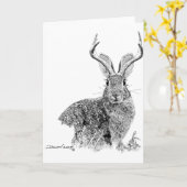 Carte Jackalope (Fleur jaune)