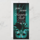 Carte Jackie UK Turquoise Black Masquerade 40e anniversa (Devant)