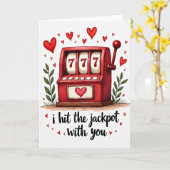 Carte Jackpot Amour Machine à Sous (Fleur jaune)