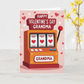 Carte Jackpot de la Saint-Valentin pour Mamie (Fleur jaune)