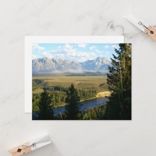 Carte Jackson Hole Mountains et River (Devant/Arrière en situation)