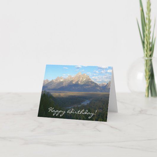 Carte Jackson Hole Mountains Joyeux anniversaire (Devant)