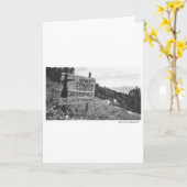 Carte Jackson Hole vintage (Fleur jaune)