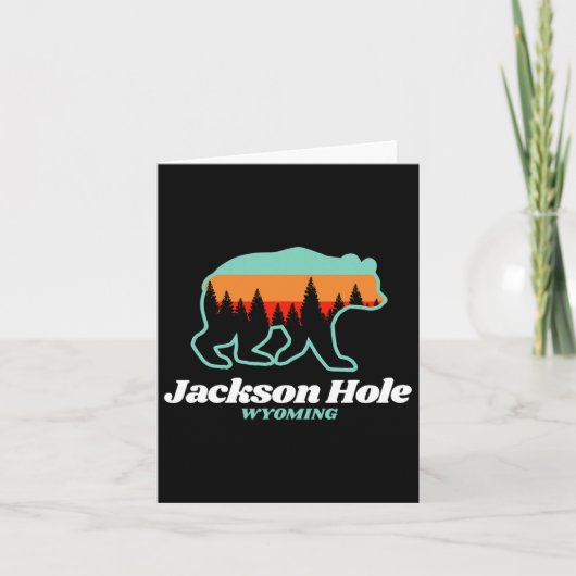 Carte Jackson Hole Wyoming Ski Snowboard Ours (Devant)