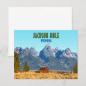 Carte Jackson Hole Wyoming Vintage Flat Card (Devant / Derrière)