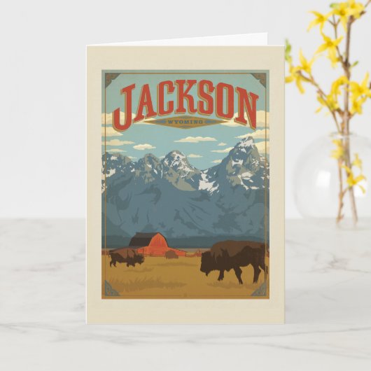 Carte Jackson | Wyoming (Fleur jaune)