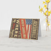 Carte Jacksonville Caroline du Nord (Fleur jaune)