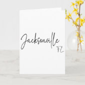 Carte Jacksonville Florida Ca Retro (Fleur jaune)