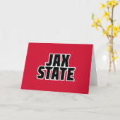 Carte Jacksonville State University JAX STATE Bold Text (Fleur jaune)