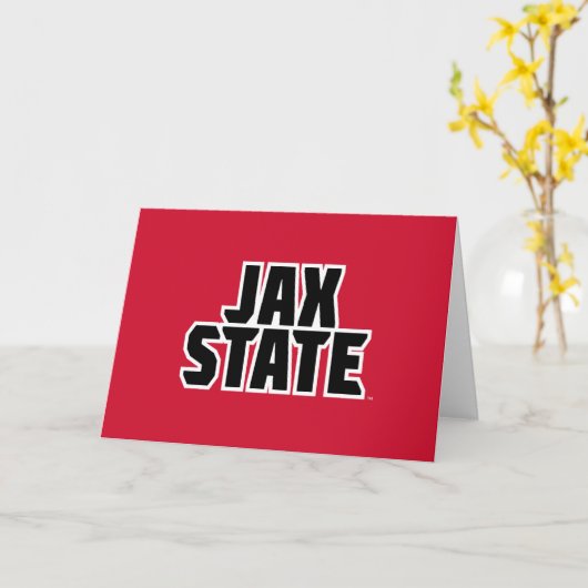 Carte Jacksonville State University JAX STATE Bold Text (Fleur jaune)