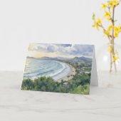 Carte Jaco Beach Costa Rica Watercolor (Fleur jaune)