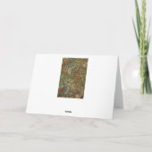 Carte Jacquard de paon et de fleur Art nouveau (Dos)