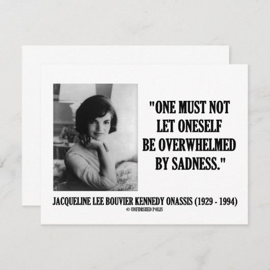 Carte Jacqueline Kennedy Ne Doit Pas Être Écrasée Par La (Devant / Derrière)