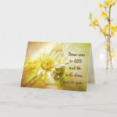 Carte Jacques 4:8 Il s'approchera de Dieu, Il s'approche (Fleur jaune)